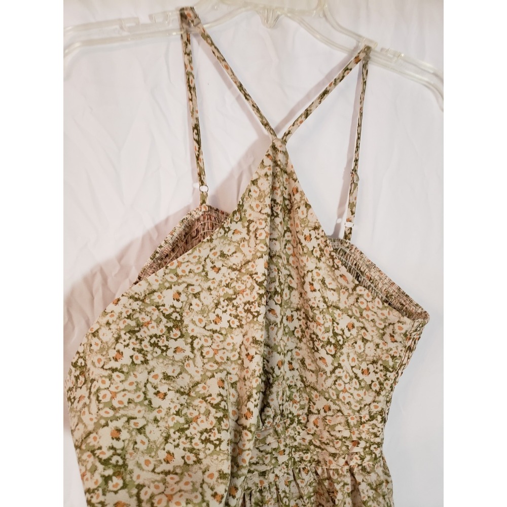 Women's Liumilac White Floral Sleeveless Ruffled Sundress Size XL